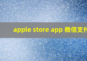 apple store app 微信支付